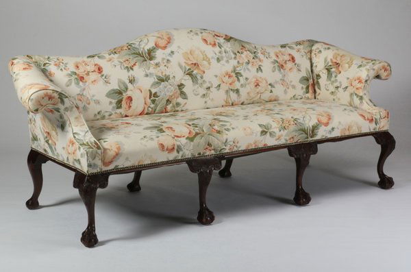 Chippendale style camel back sofa, 96"l (1 of 2)