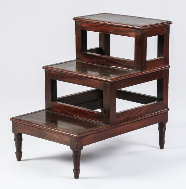 19th c. Georgian style library steps, 27"h (1 of 2)