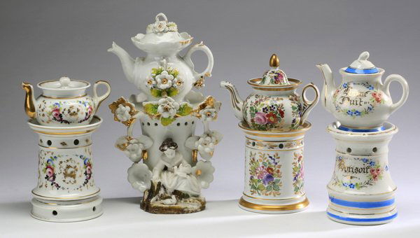 (4) French veilleuse teapots (1 of 3)