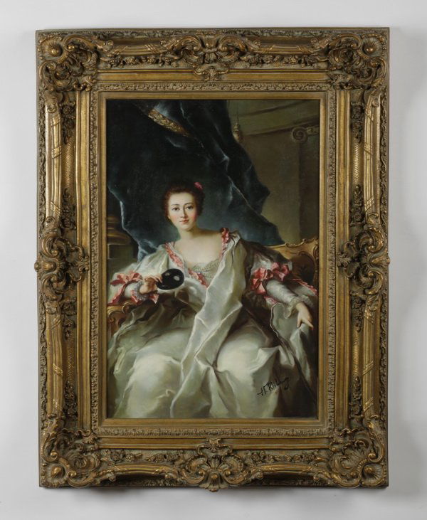 20th c. giclee' portrait of a lady, 52"h (1 of 5)