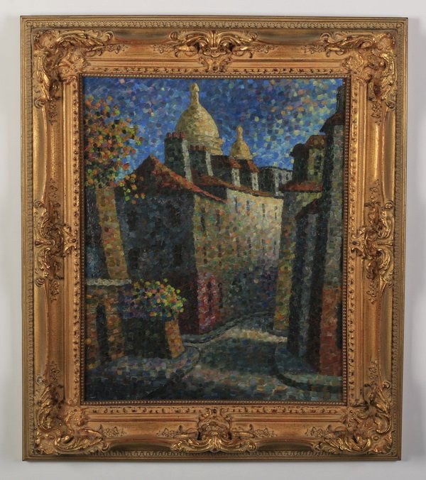 Impressionist style streetscape, O/c, signed (1 of 4)