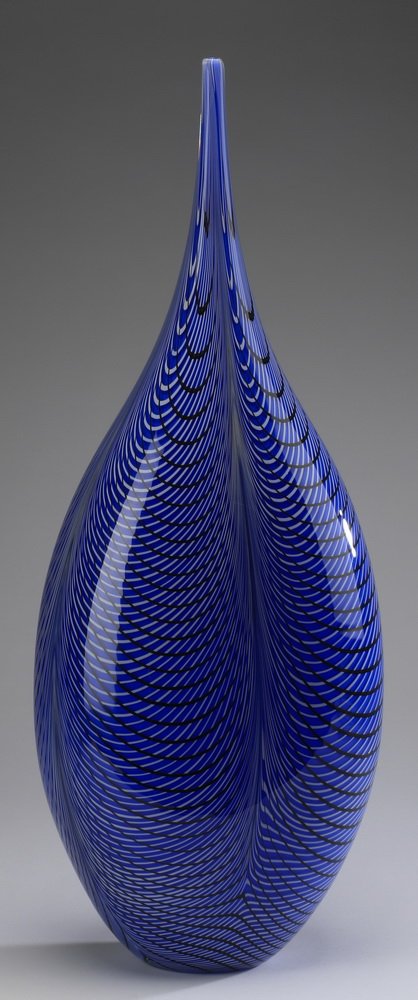 Lino Tagliapietra murano glass vessel, 30"h (1 of 5)