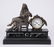 19th c. French bronze, marble mantel clock