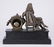 19th c. French bronze, marble mantel clock - 2