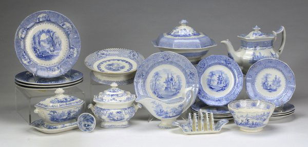 23-Pieces 19th c. blue and white transferware (1 of 3)