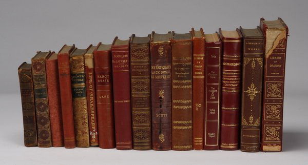 (16) Assorted leather bound books (1 of 1)