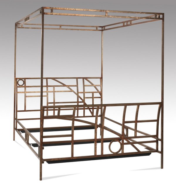 Art Deco inspired queen size canopy bed (1 of 1)