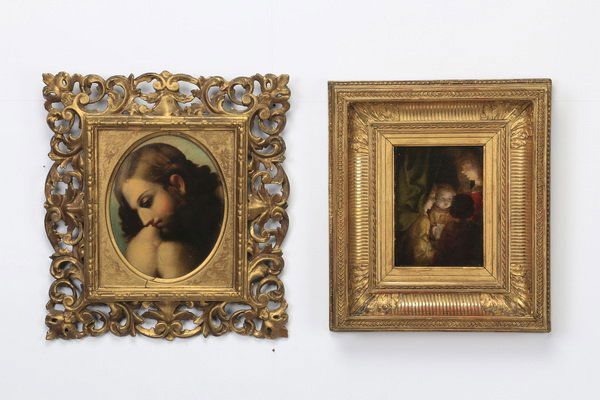 (2) 19th c. oil paintings, one of Christ (1 of 4)