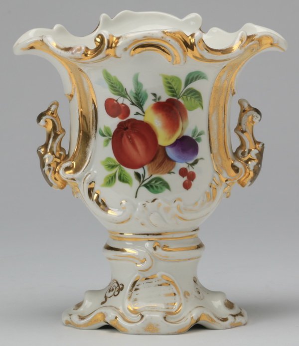 Early 20th c. Continental porcelain urn, 8"h (1 of 3)