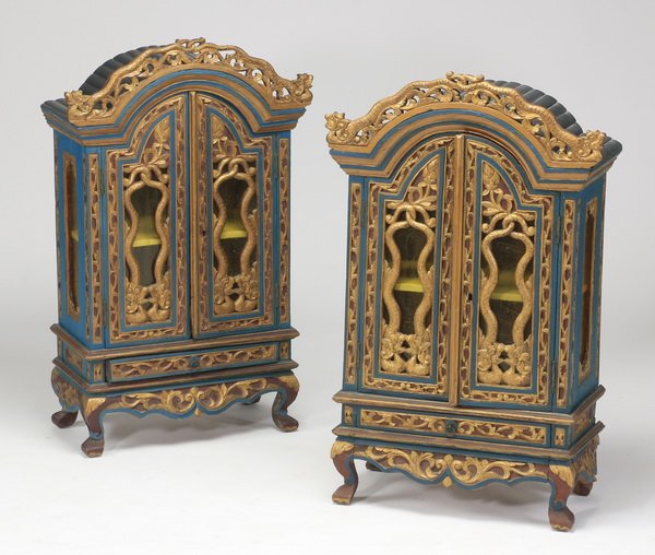 (2) Chinese inspired diminuitive cabinets (1 of 2)