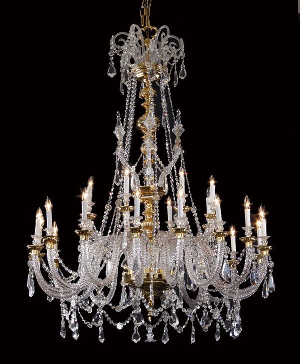 Spanish crystal 24-light chandelier, 70"h (1 of 1)