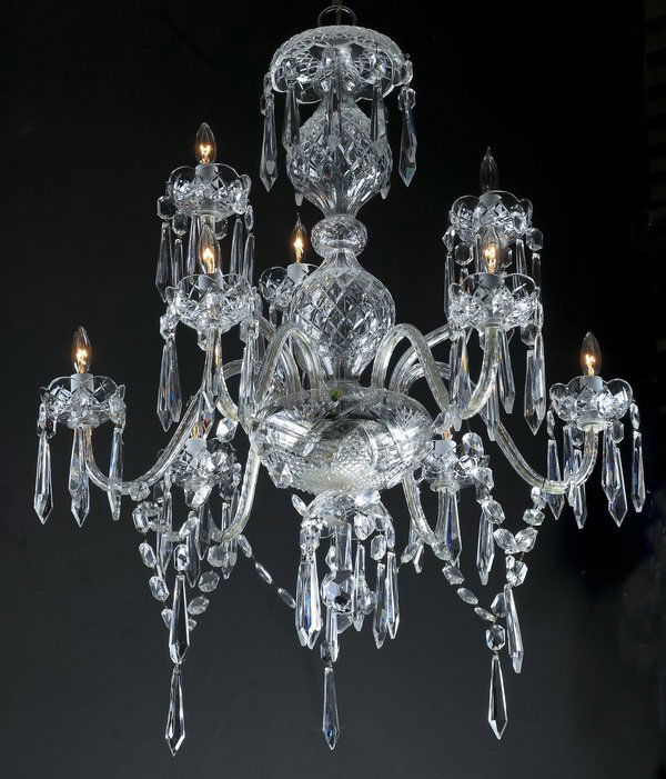Waterford 'Cranmore' crystal chandelier, 30"h (1 of 4)