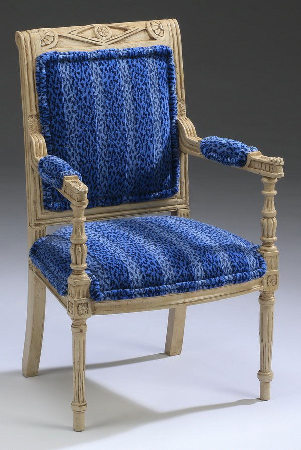 Petite Louis XVI style fauteuil, 25"h (1 of 2)