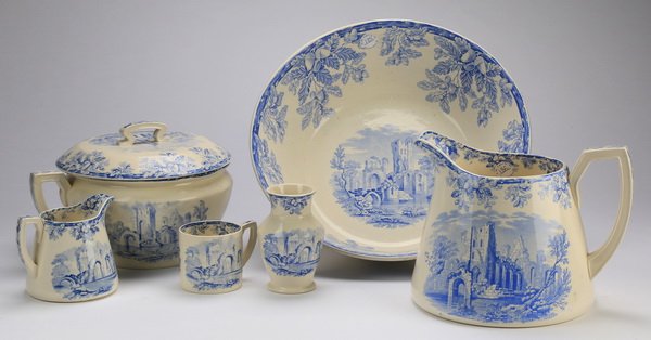 6-Piece Copeland 'The Ruins' transferware (1 of 3)