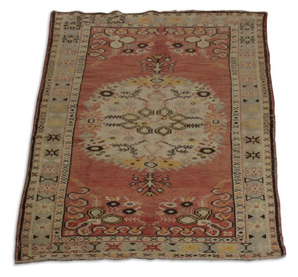 Hand knotted Persian wool rug, 3 x 7 (1 of 6)