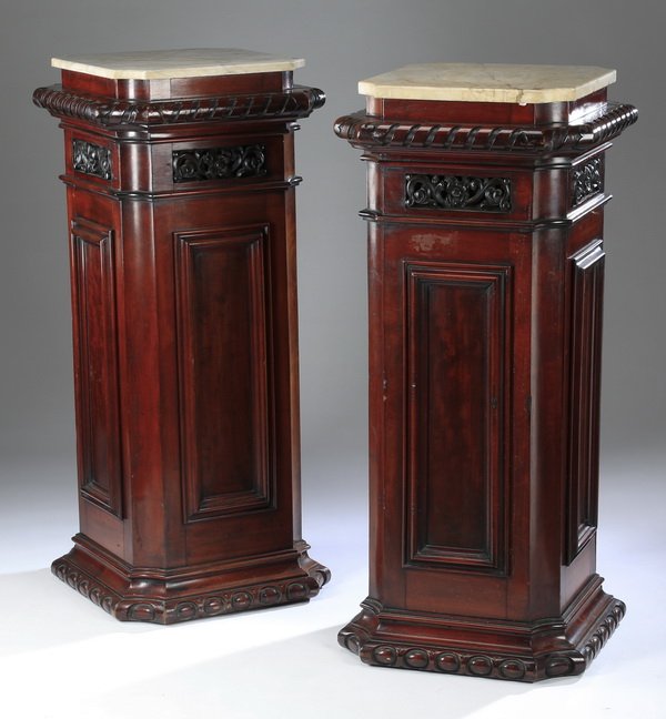 (2) Regency style mahogany pedestals, 42"h (1 of 4)