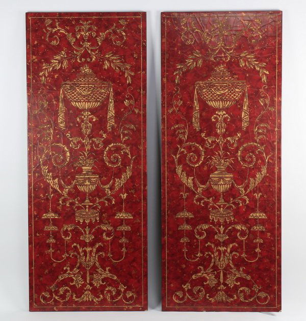 (2) Neoclassical style wall plaques, 60"h (1 of 1)