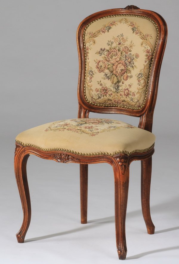 Early 20th c. French side chair (1 of 5)