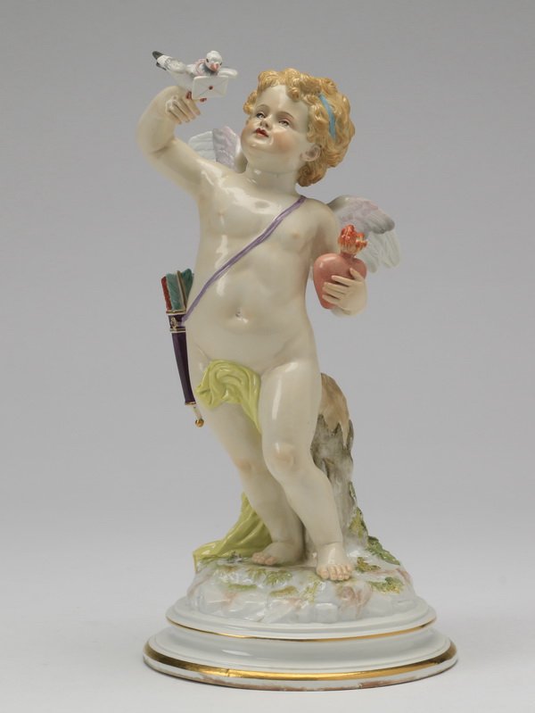 Meissen porcelain figurine, 19th c., 12"h (1 of 7)