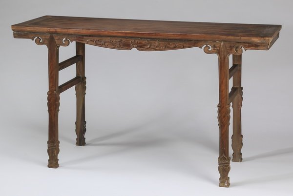 Chinese carved altar table, 57"l (1 of 9)