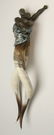 Mixed media figural sculpture, 35"h
