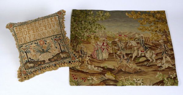 Needlepoint tapestry and pillow (1 of 2)