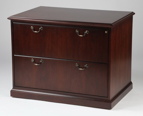 Contemporary mahogany file cabinet (1 of 4)