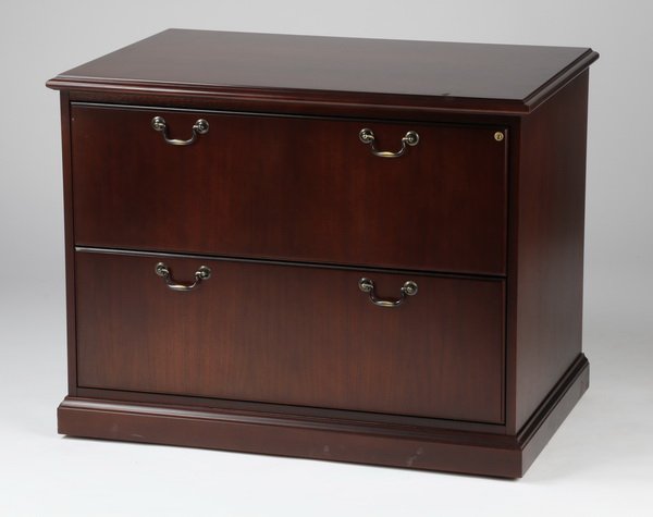 Contemporary mahogany file cabinet (1 of 4)