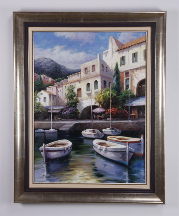 D. S. Kim signed O/c Amalfi, Italy, 49"h (1 of 1)