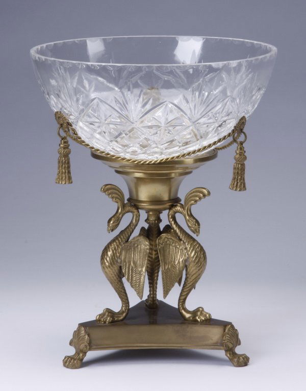 Contemporary gilt metal figural compote (1 of 1)
