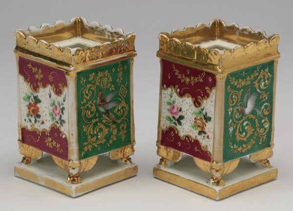 (2) Early 20th c. Continental footed vases (1 of 2)