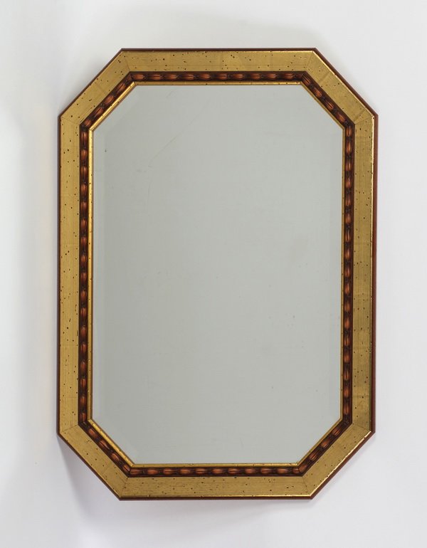 Italian beveled glass mirror w/ gilt frame (1 of 1)