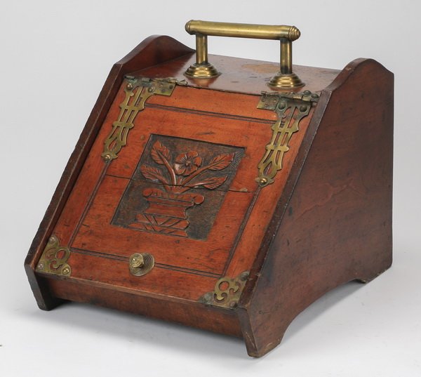 Late 19th c. Victorian coal scuttle (1 of 3)