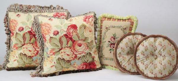 (5) Custom made accent pillows with trim (1 of 1)