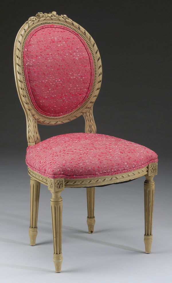 Petite Louis XVI style side chair, 37"h (1 of 2)