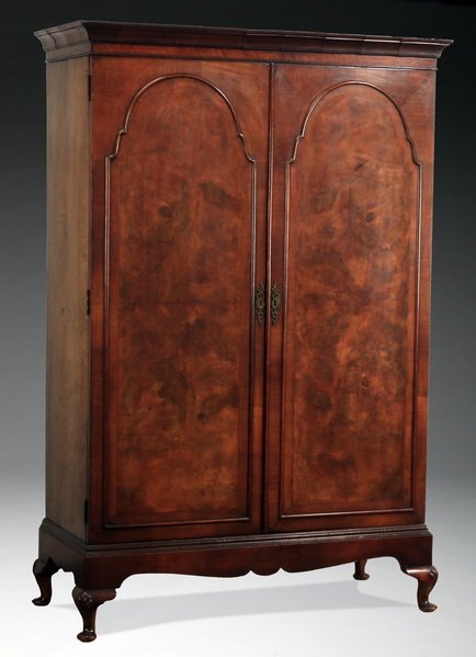 Early 20th c. English double door wardrobe (1 of 2)