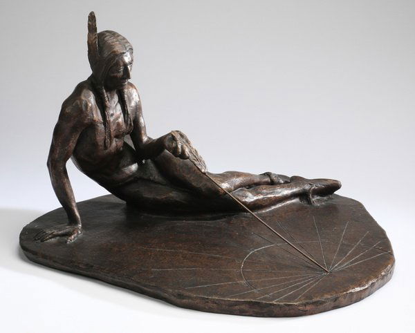 After C.M. Russell, bronze of Native American (1 of 4)