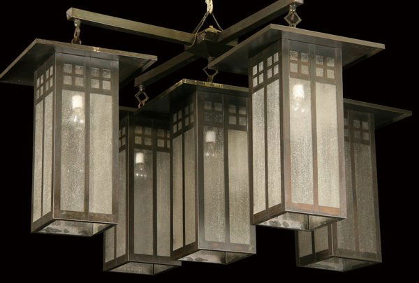 Oversized Arts & Crafts style chandelier (1 of 1)