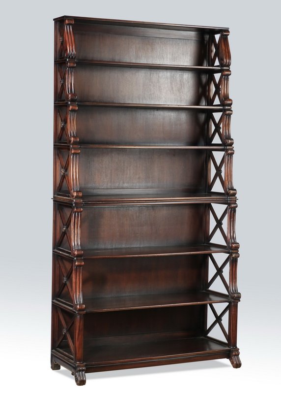 Oversized mahogany etagere, 95"h (1 of 3)