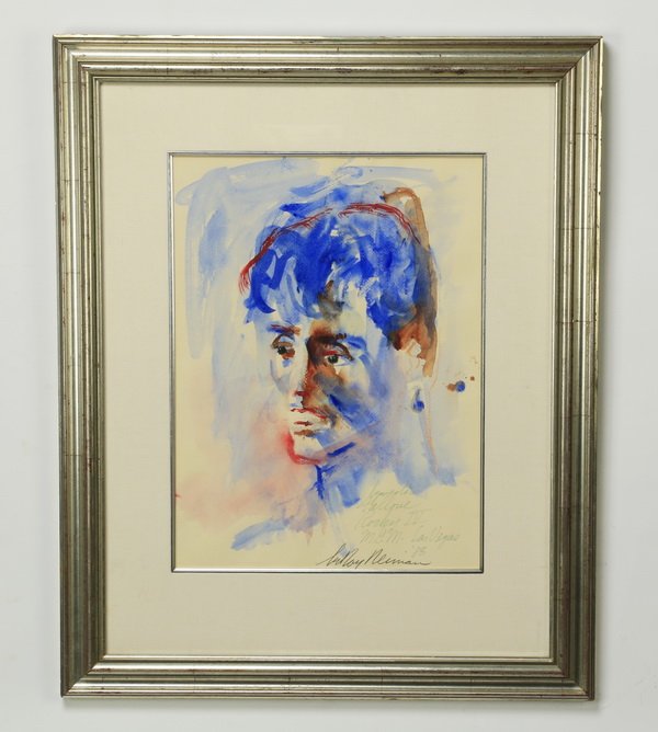Leroy Neiman signed W/c on paper of 'Rocky' (1 of 3)