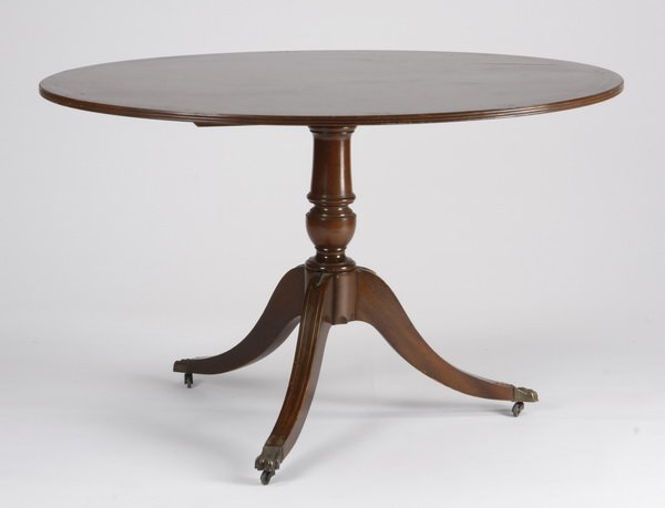 19th c. English Sheraton style mahogany table (1 of 3)