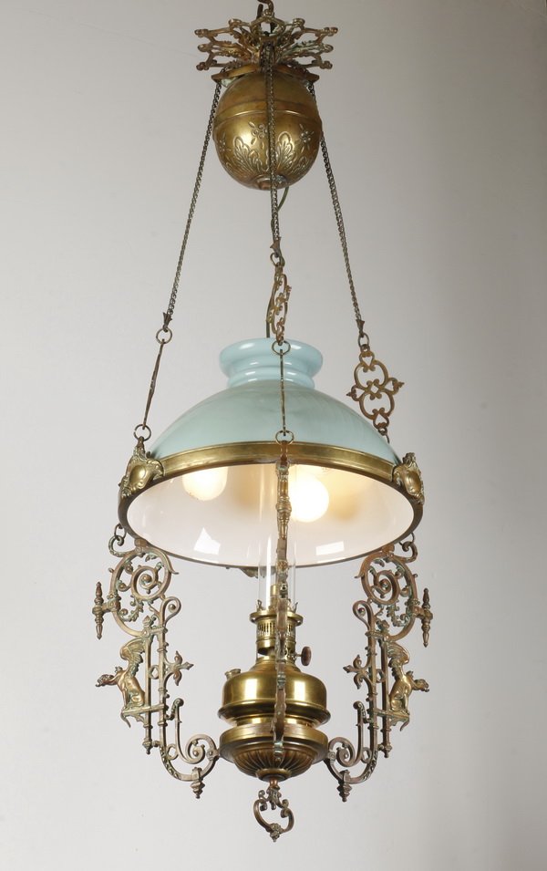 Early 20th c. gilt bronze chandelier (1 of 1)