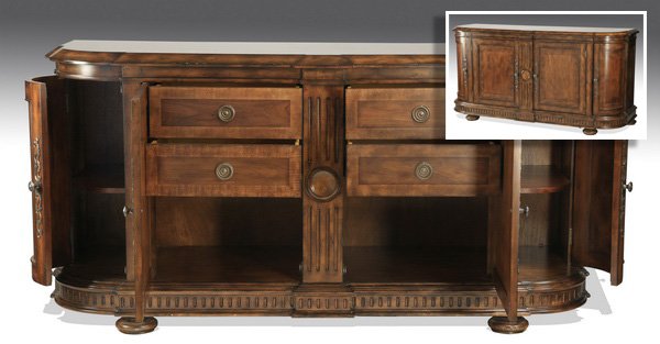 French Provincial style demi-lune buffet, 80"l (1 of 5)
