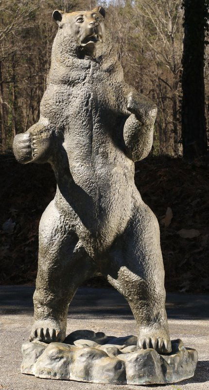 Bronze sculpture of standing grizzly, 71"h (1 of 3)