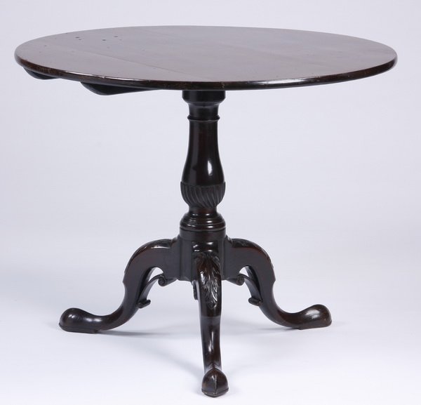 19th c. English tilt-top table (1 of 2)