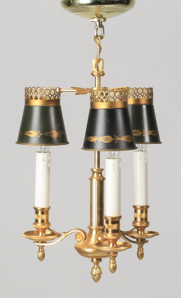 Empire style bouillotte chandelier, 16"h (1 of 4)