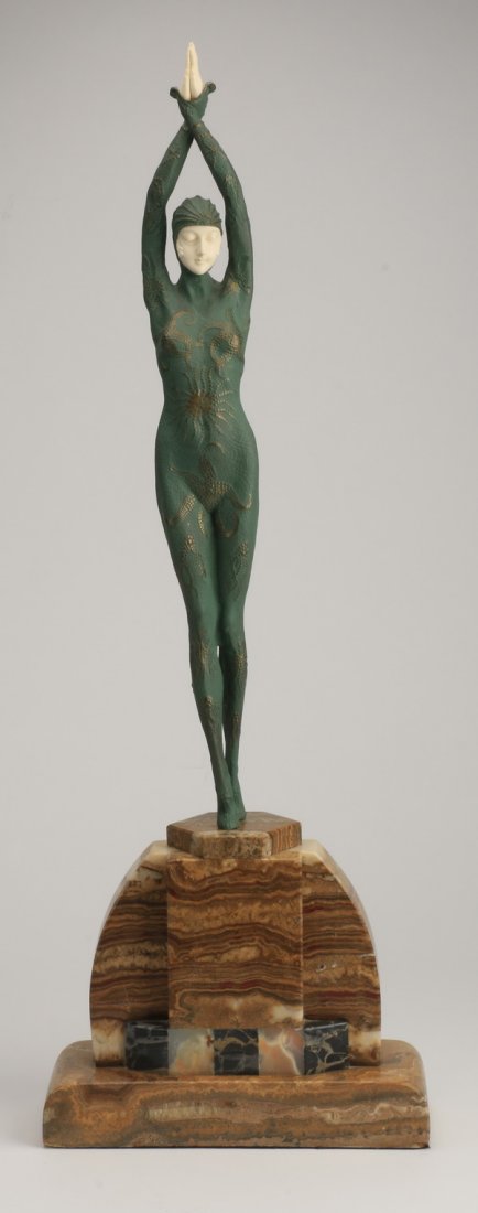 Bronze figural sculpture, after Chiparus (1 of 10)
