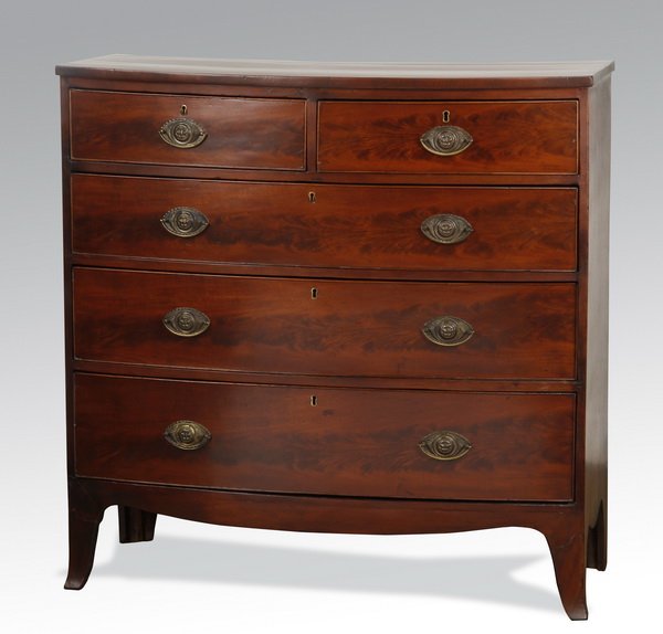 18th c. English mahogany chest (1 of 2)