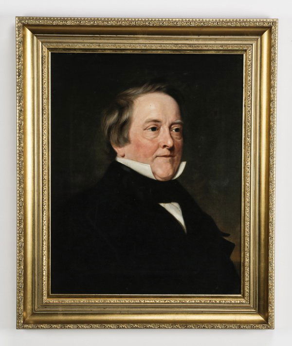 19th c. American O/c half portrait of a gentleman (1 of 2)