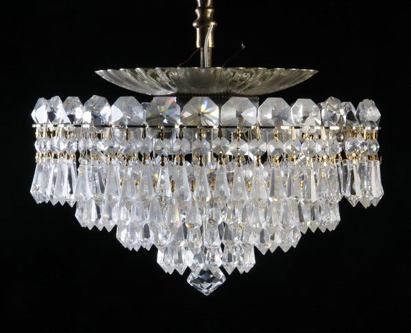 Schonbek 6-light crystal ceiling fixture, 12"w (1 of 1)